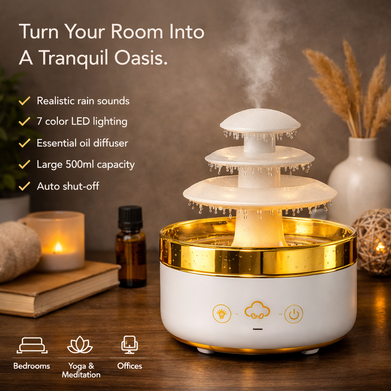 Cloud Rain Humidifier - Aromatherapy Diffuser